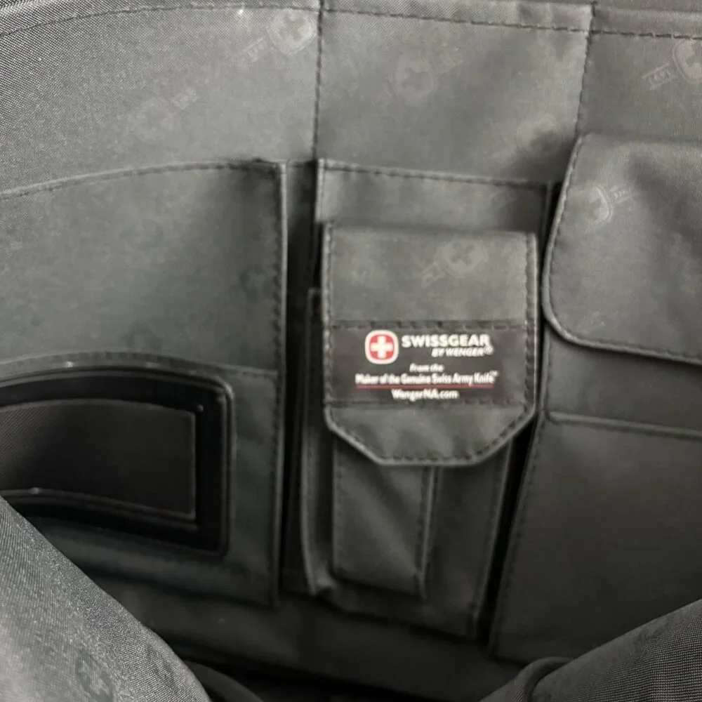 SwissGear Wenger Black & Gray Laptop Bag - Multiple Compartments Durable Fabric. - Picture 8 of 16